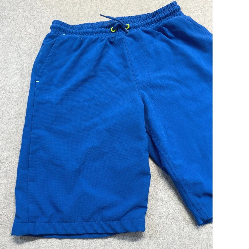 Eddie Bauer Kids Swim Trunks Blue Mesh Lined‎ Boys Medium 10/12 Quick Dry Beach